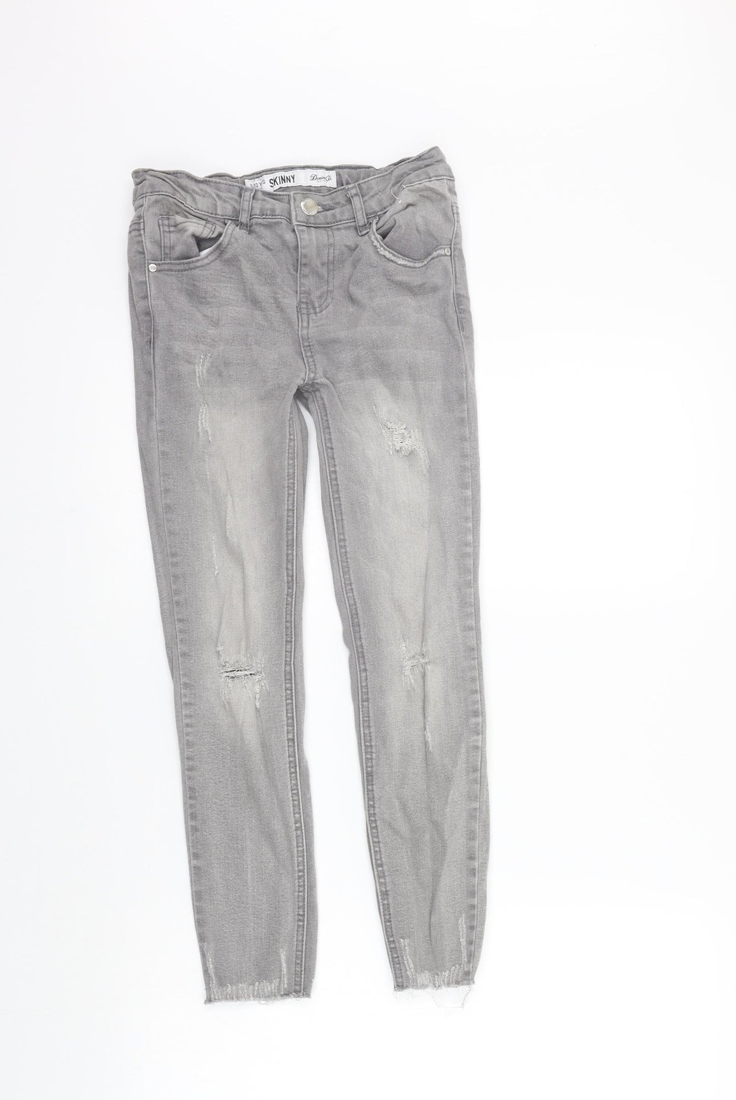 deniem co Girls Grey   Straight Jeans Size 9-10 Years