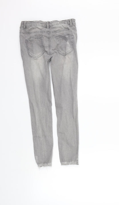 deniem co Girls Grey   Straight Jeans Size 9-10 Years