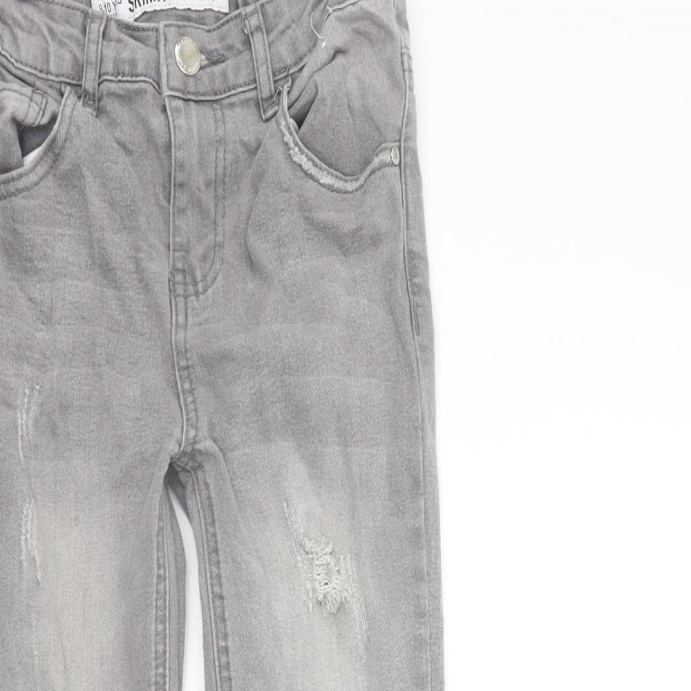 deniem co Girls Grey   Straight Jeans Size 9-10 Years