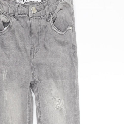 deniem co Girls Grey   Straight Jeans Size 9-10 Years