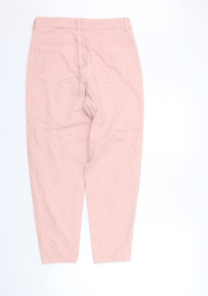 Womens UK Size 12 deniem co Regular Fit Straight Pink Jeans