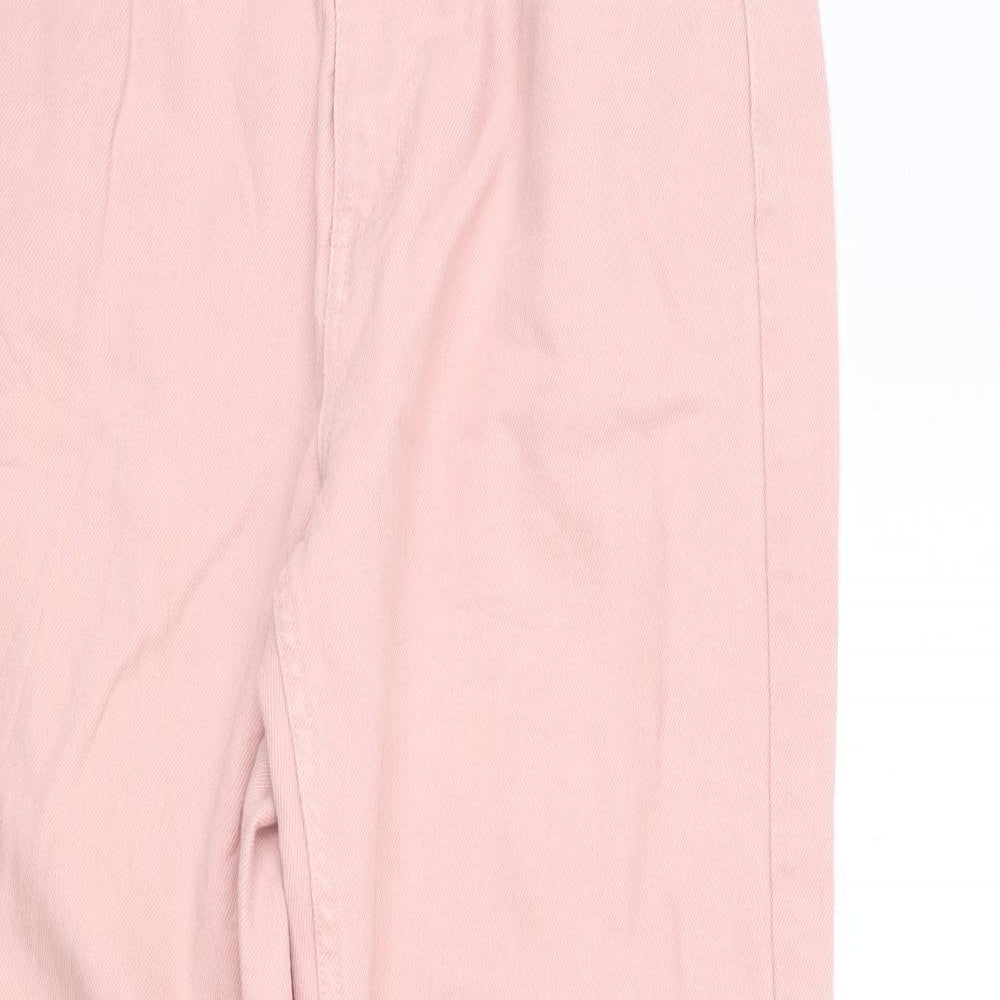 Womens UK Size 12 deniem co Regular Fit Straight Pink Jeans