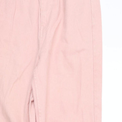 Womens UK Size 12 deniem co Regular Fit Straight Pink Jeans