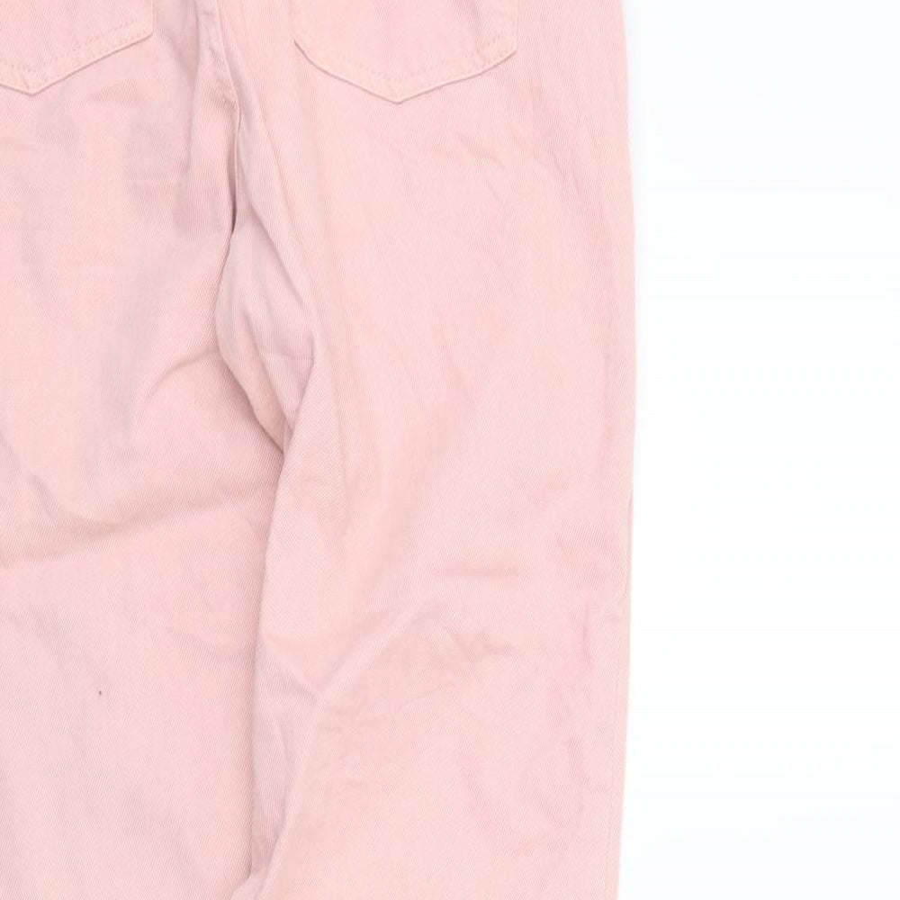 Womens UK Size 12 deniem co Regular Fit Straight Pink Jeans