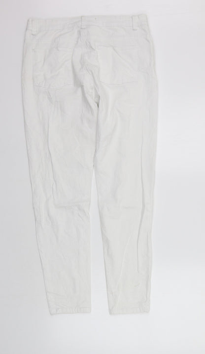 Womens UK Size 14 deniem co Regular Fit Straight White Jeans