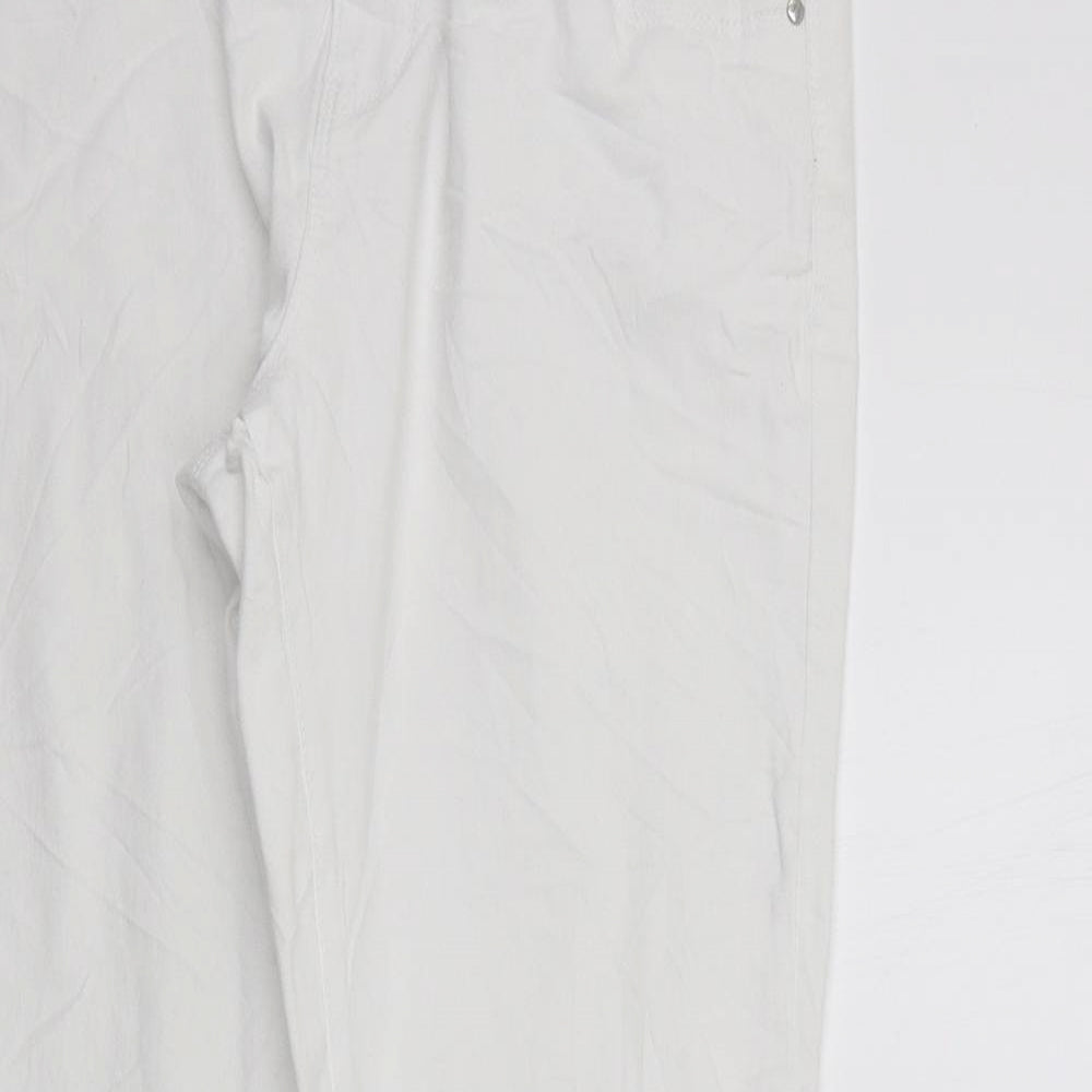 Womens UK Size 14 deniem co Regular Fit Straight White Jeans
