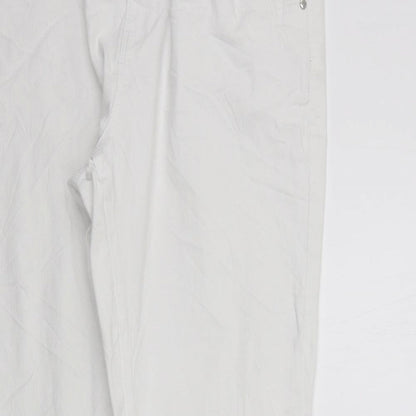 Womens UK Size 14 deniem co Regular Fit Straight White Jeans