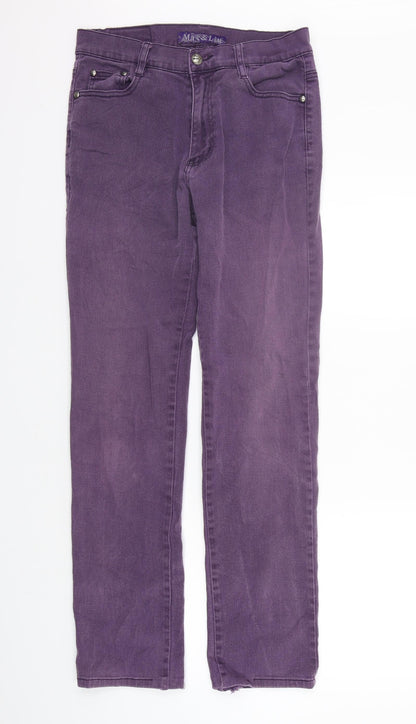 Max & Liu Womens Purple   Trousers  Size L L31 in