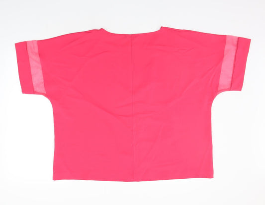 Womens UK Size 20 Marks and Spencer Pink Basic T-Shirt