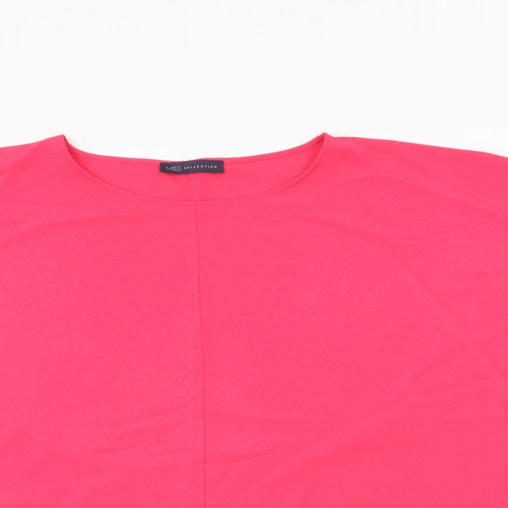 Womens UK Size 20 Marks and Spencer Pink Basic T-Shirt