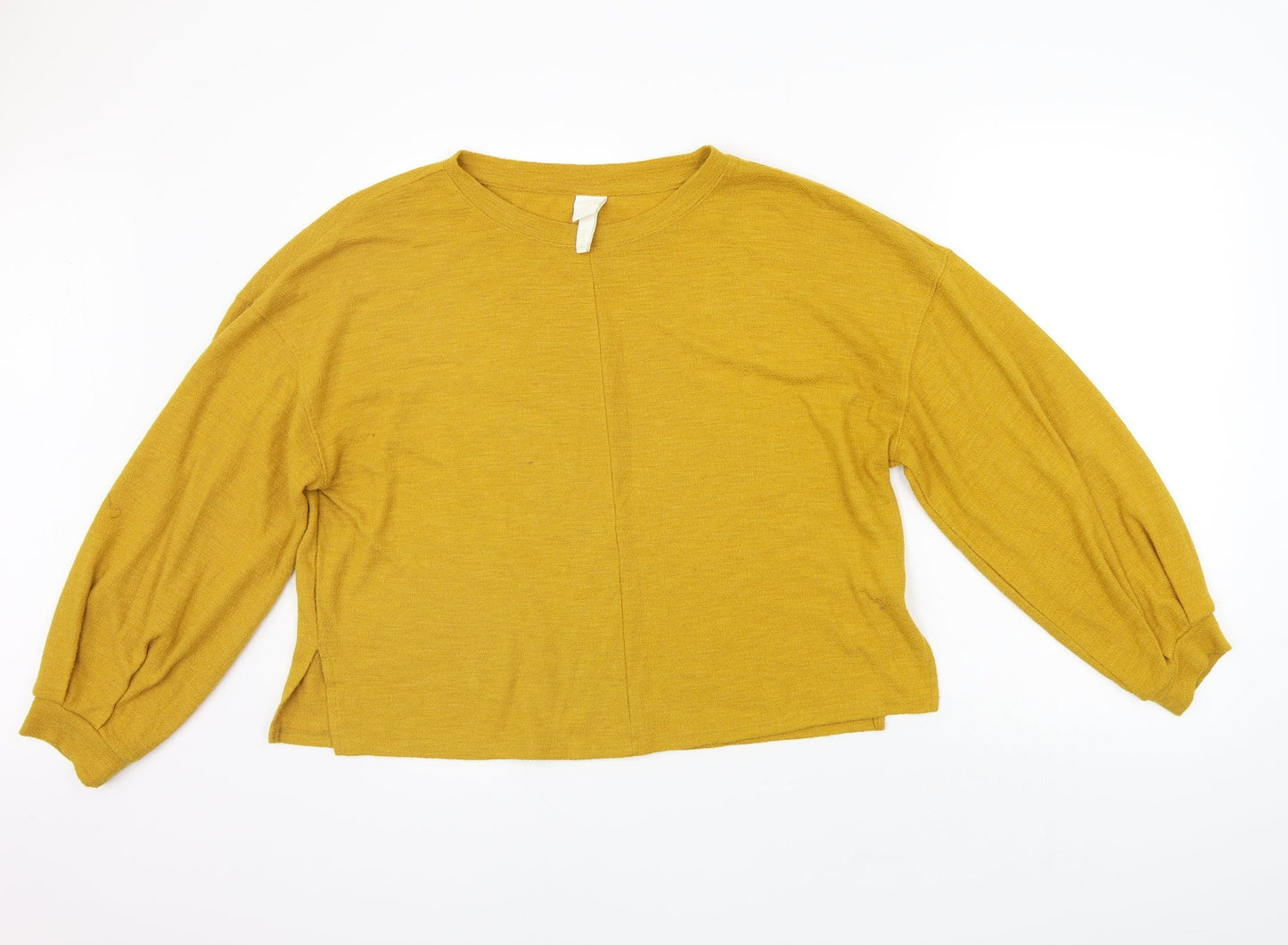 Womens UK Size M H&M Yellow Pullover Jumper