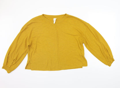 Womens UK Size M H&M Yellow Pullover Jumper