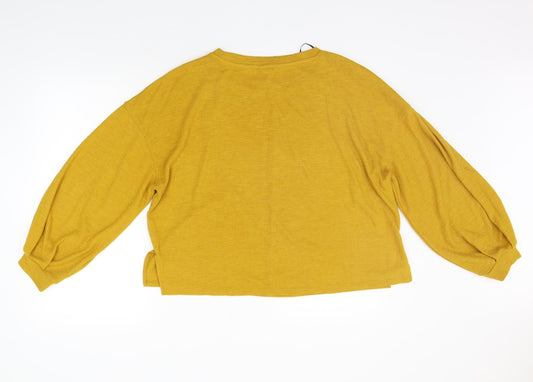 Womens UK Size M H&M Yellow Pullover Jumper