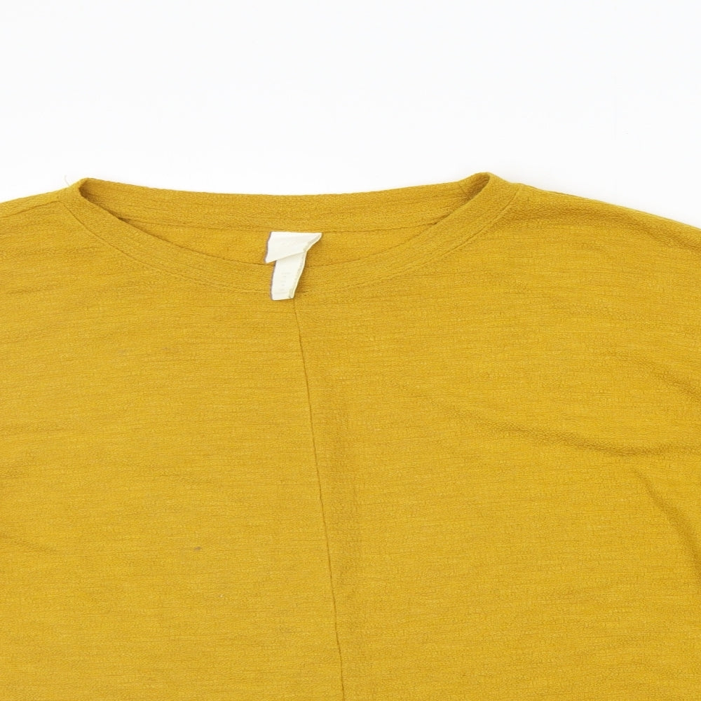 Womens UK Size M H&M Yellow Pullover Jumper