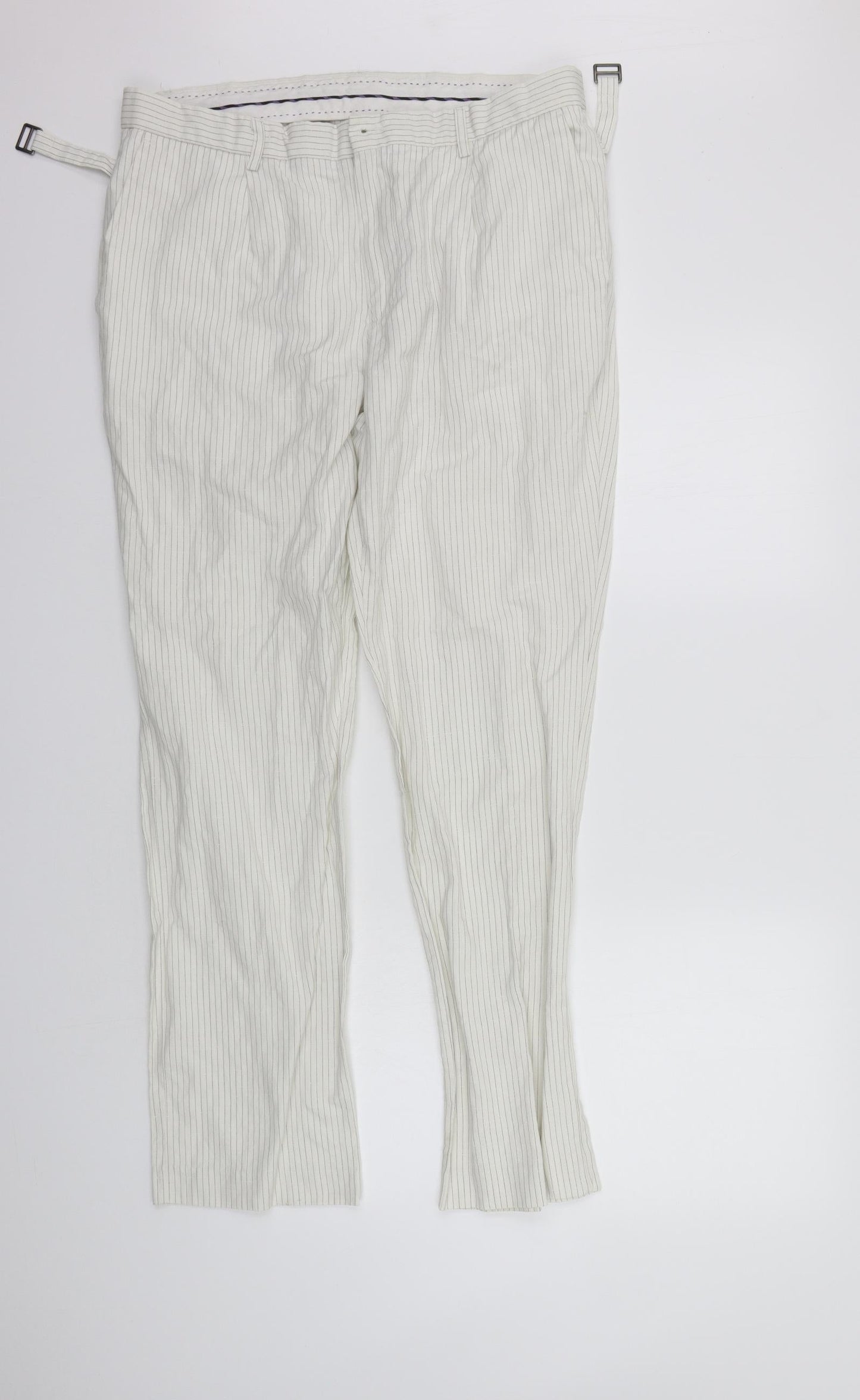 Womens UK Size 33 in deniem co Regular Fit  White Trousers