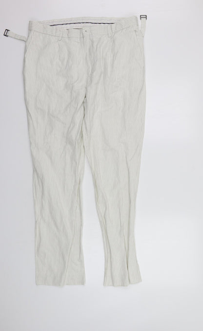 Womens UK Size 33 in deniem co Regular Fit  White Trousers