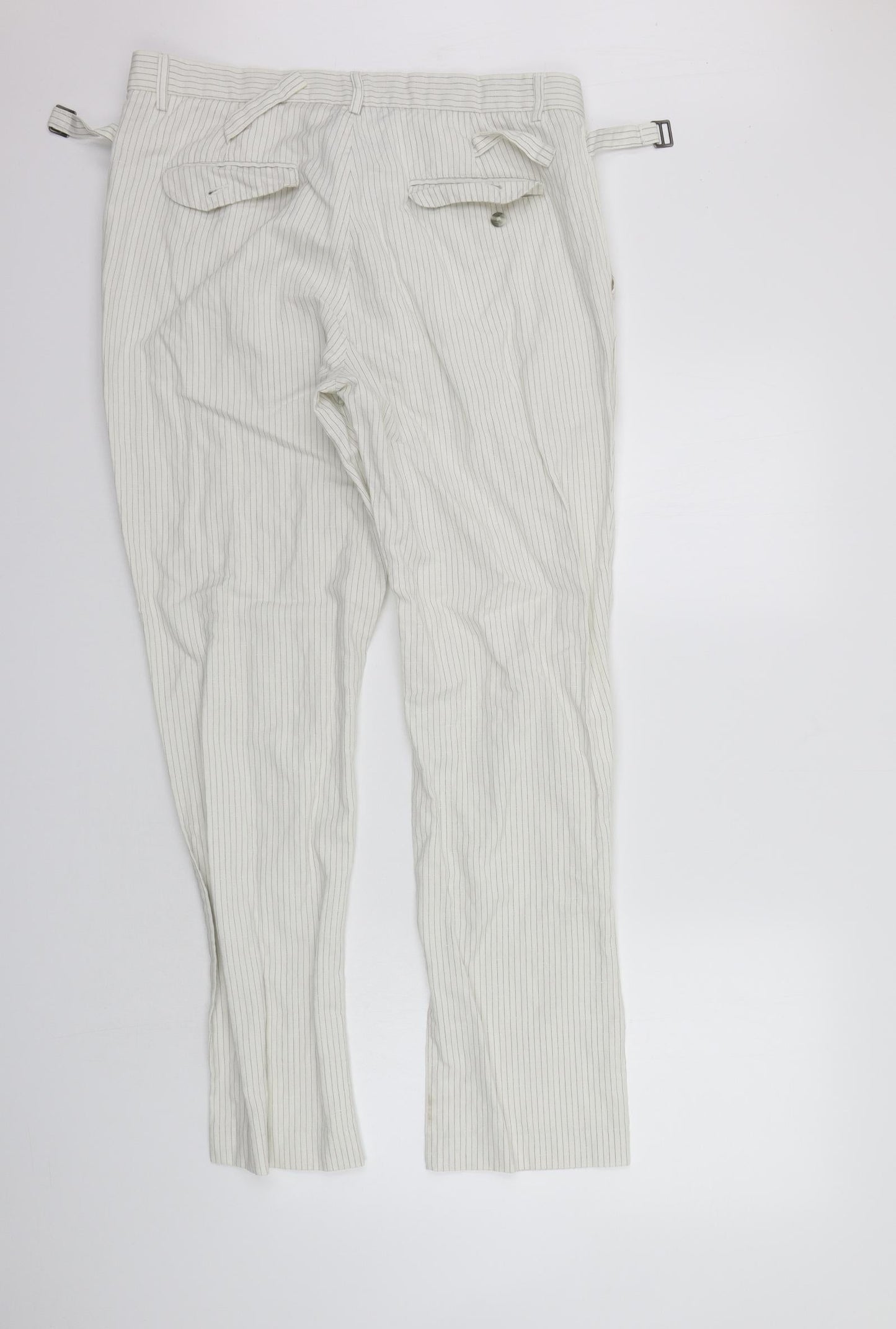 Womens UK Size 33 in deniem co Regular Fit  White Trousers