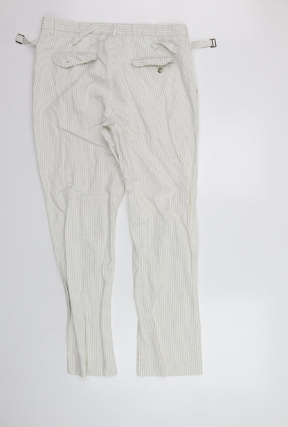 Womens UK Size 33 in deniem co Regular Fit  White Trousers