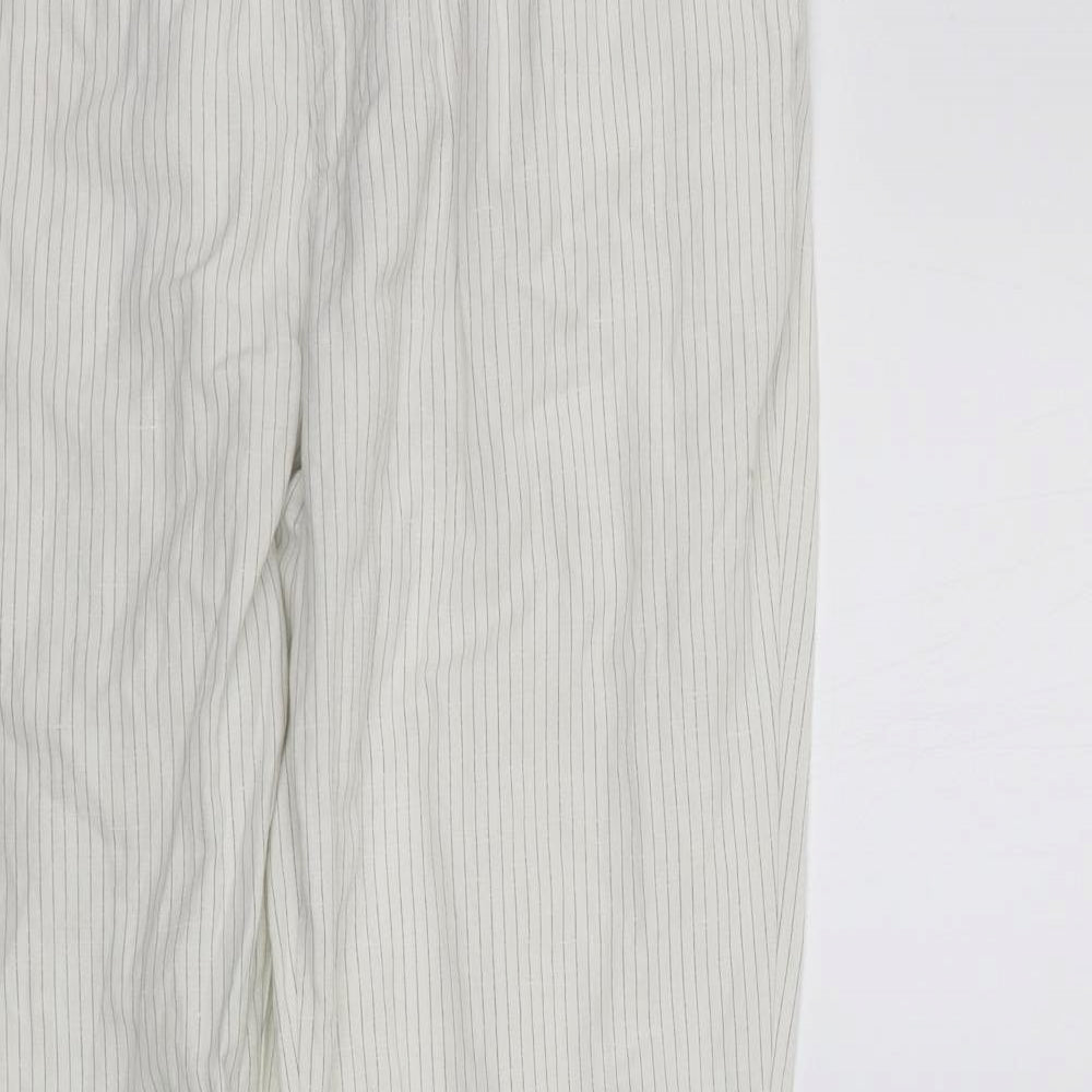 Womens UK Size 33 in deniem co Regular Fit  White Trousers