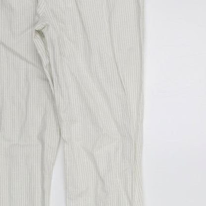 Womens UK Size 33 in deniem co Regular Fit  White Trousers