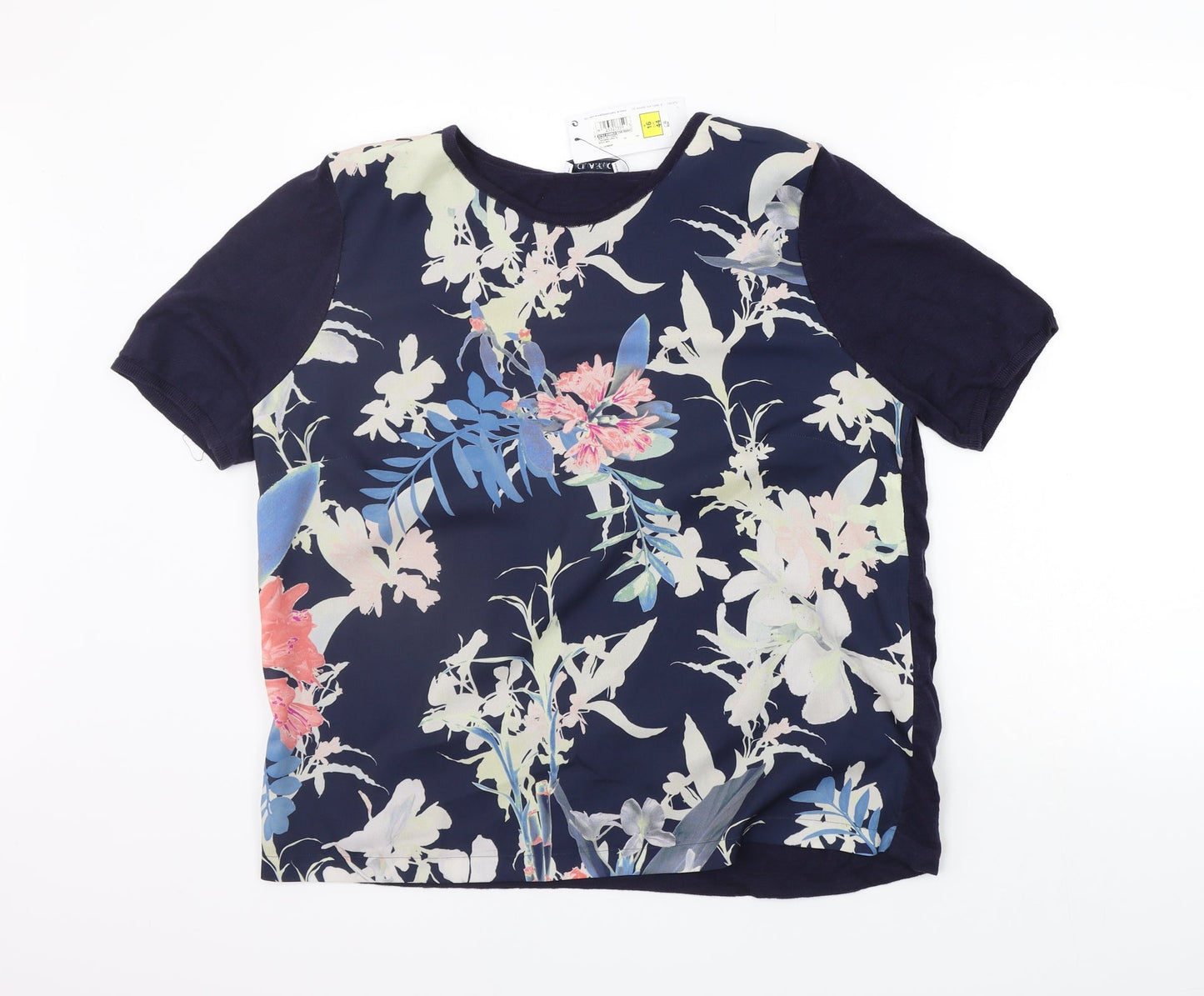 Marks and Spencer Mens Blue Floral   T-Shirt Size 16