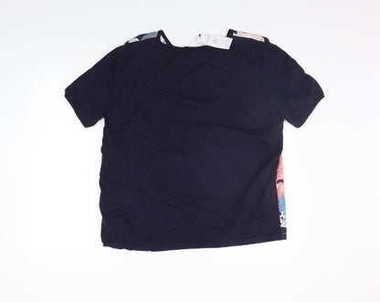 Marks and Spencer Mens Blue Floral   T-Shirt Size 16