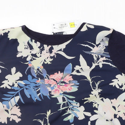 Marks and Spencer Mens Blue Floral   T-Shirt Size 16
