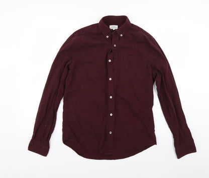 Mens UK Size S NEXT Red  Button-Up Long Sleeve Casual Shirt
