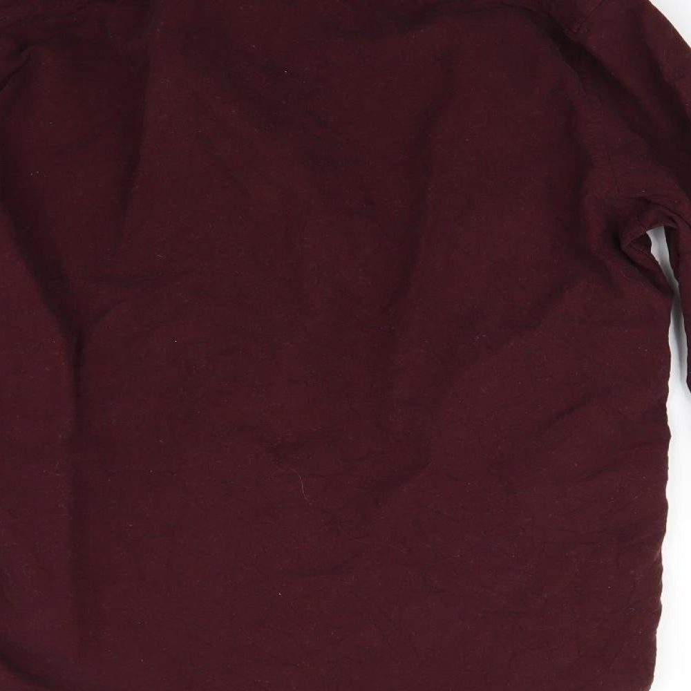 Mens UK Size S NEXT Red  Button-Up Long Sleeve Casual Shirt