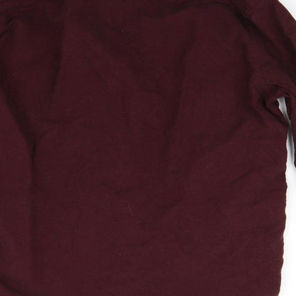 Mens UK Size S NEXT Red  Button-Up Long Sleeve Casual Shirt
