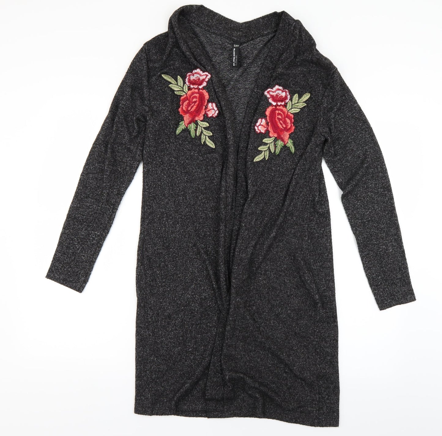 Blind date Womens Grey   Cardigan Jumper Size S  - Pose print