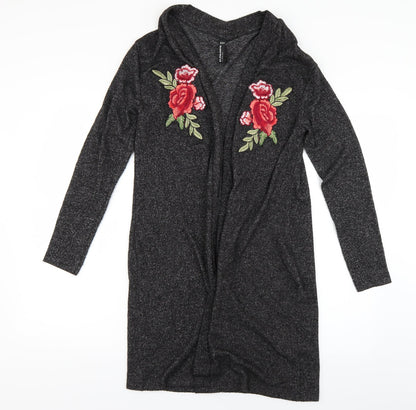 Blind date Womens Grey   Cardigan Jumper Size S  - Pose print