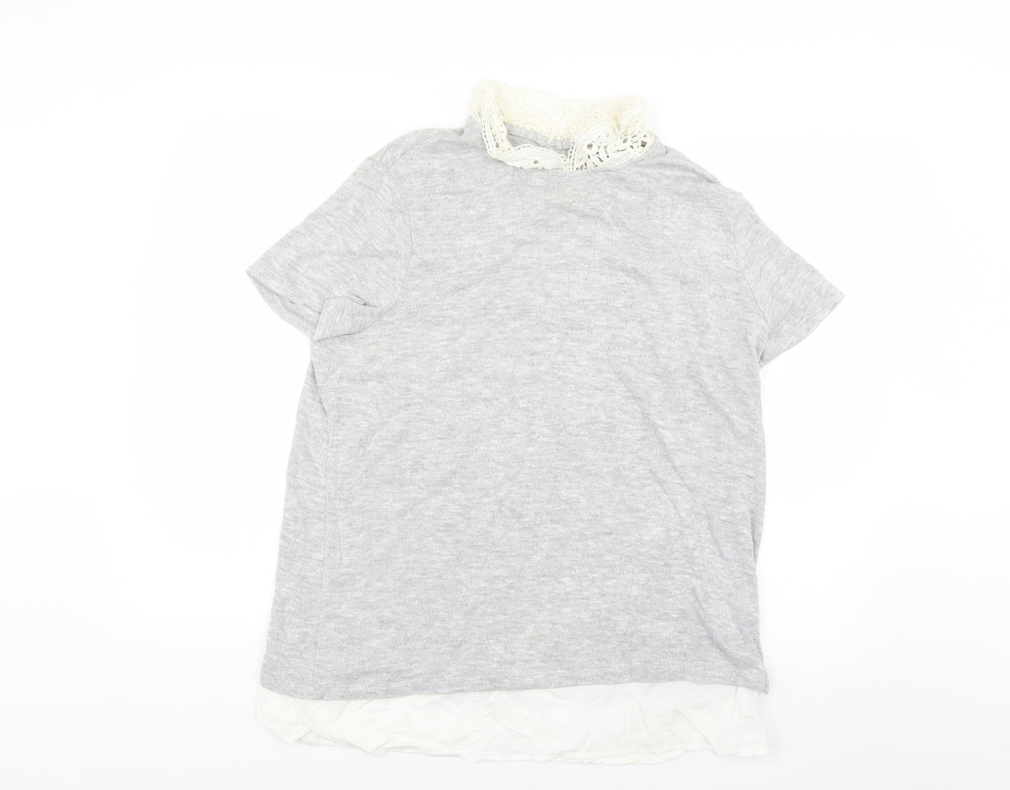 TU Womens Grey  Knit Pullover Jumper Size 14