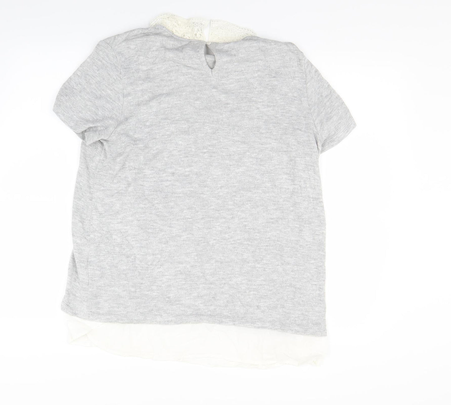 TU Womens Grey  Knit Pullover Jumper Size 14