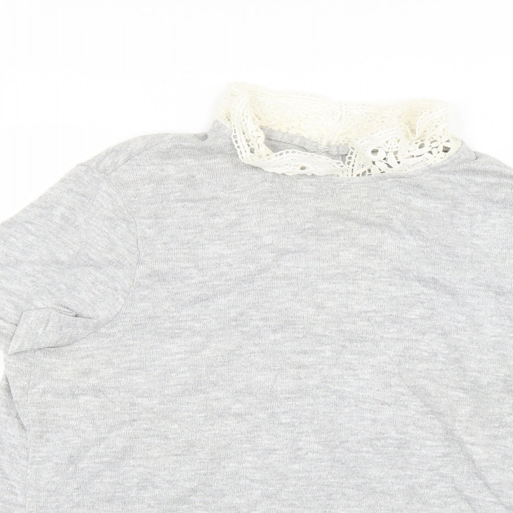 TU Womens Grey  Knit Pullover Jumper Size 14