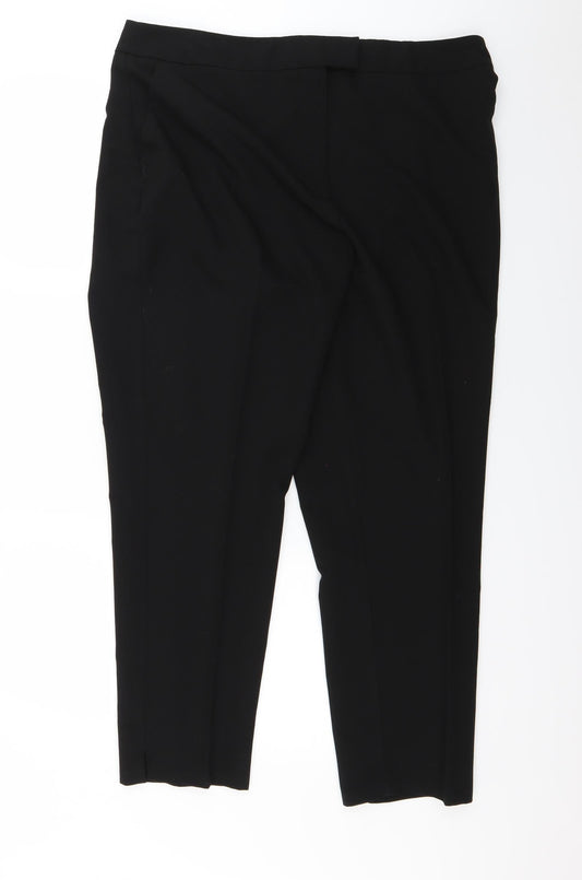 F&F Womens Black   Trousers  Size 18 L25 in