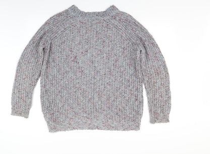Womens UK Size M Papaya Grey Pullover Jumper