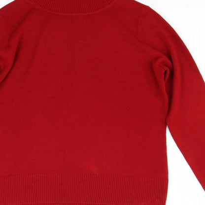 BHS Womens Red  Knit Pullover Jumper Size 12