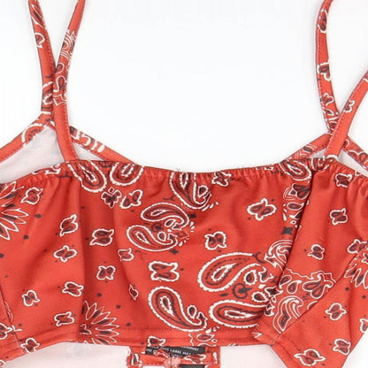 PRETTYLITTLETHING Womens Red   Cropped Tank Size 10