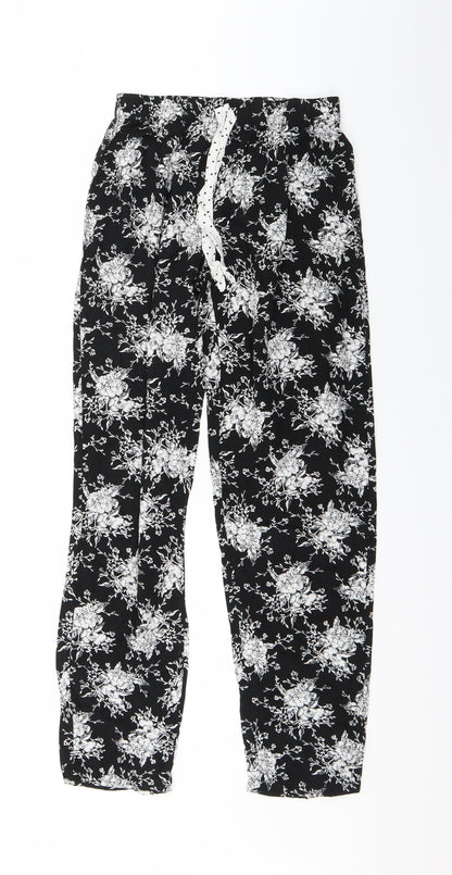 Womens UK Size XS Primark Regular Fit Jogger Black Trousers