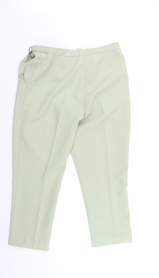 Womens UK Size 14 Damart Regular Fit  Green Trousers