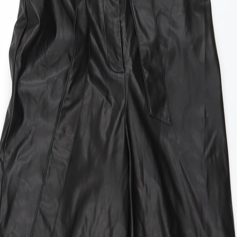 Womens UK Size 10 Very Regular Fit Cropped Black Trousers