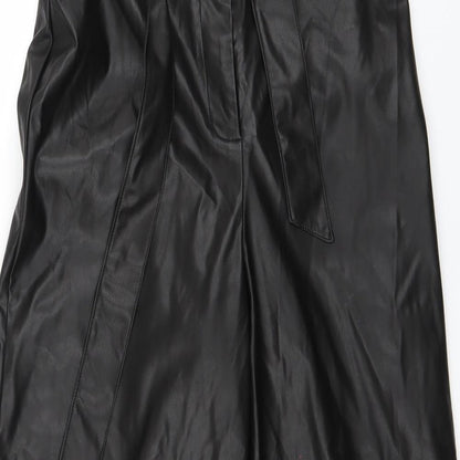 Womens UK Size 10 Very Regular Fit Cropped Black Trousers