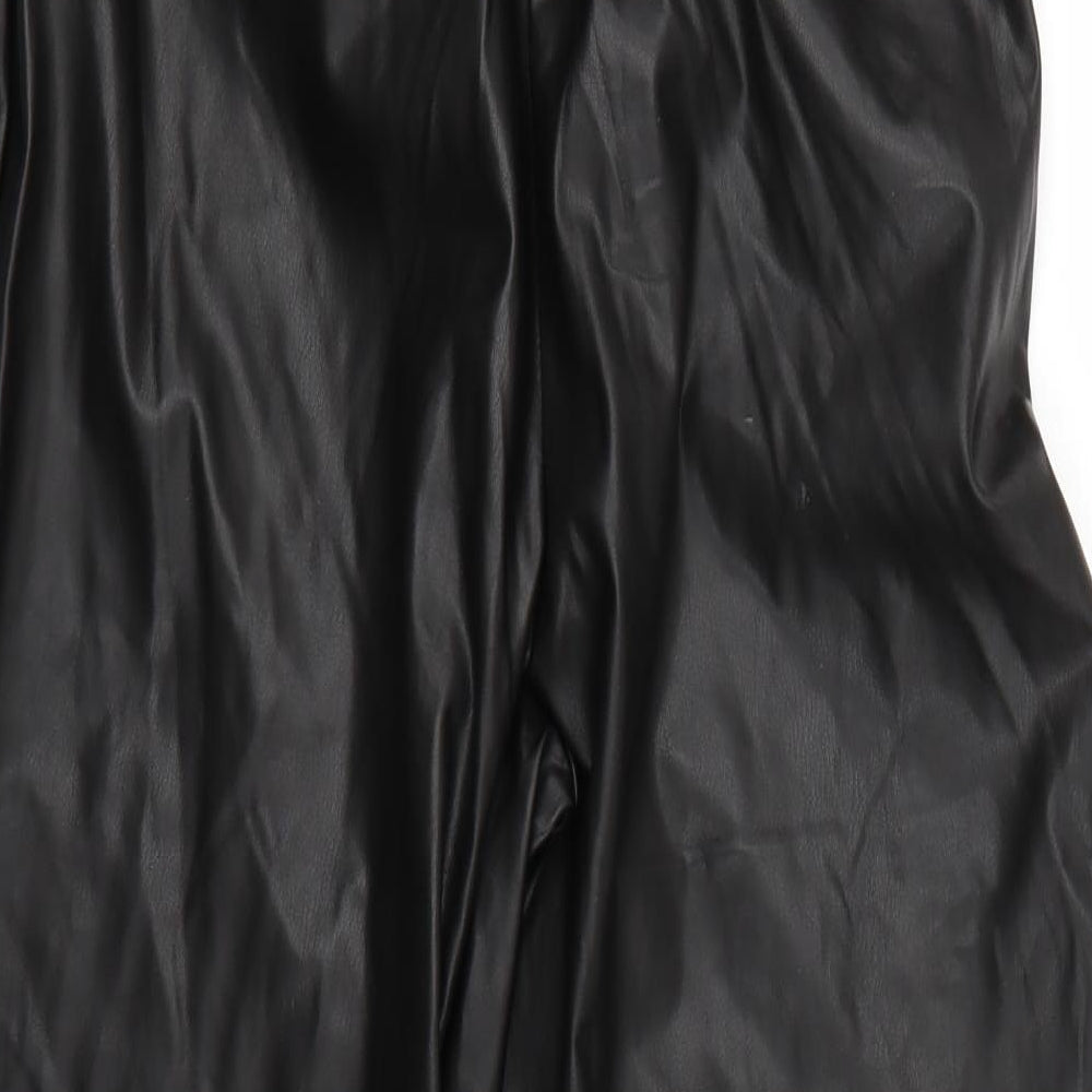 Womens UK Size 10 Very Regular Fit Cropped Black Trousers
