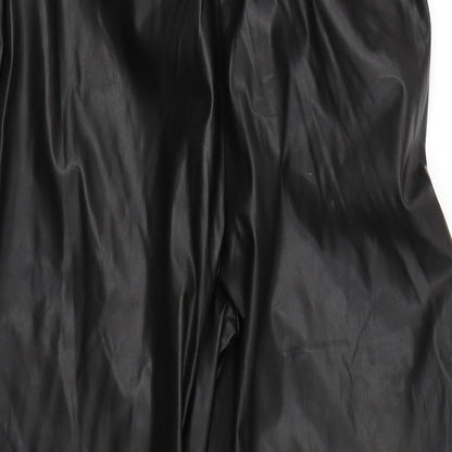 Womens UK Size 10 Very Regular Fit Cropped Black Trousers
