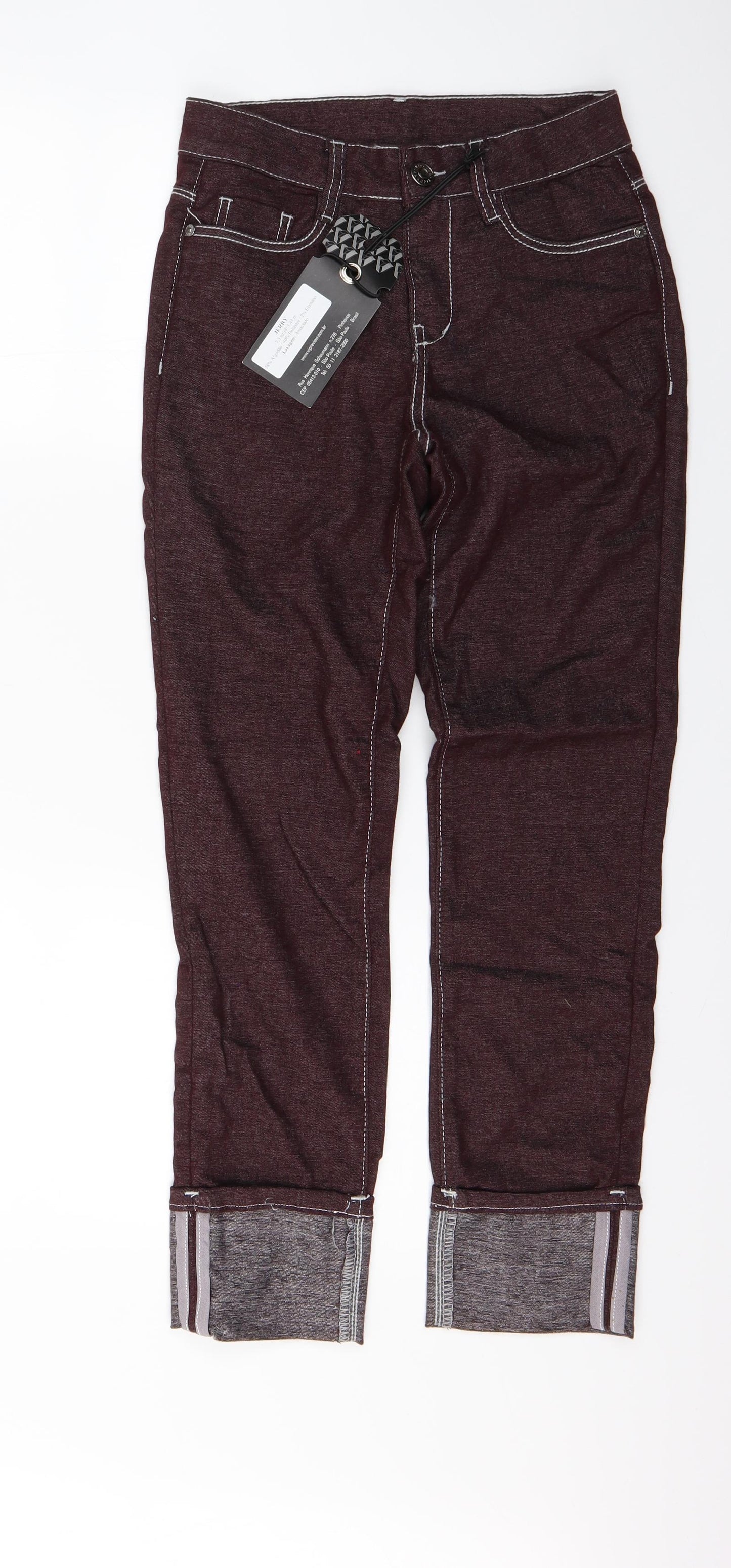 Womens UK Size 26 in Vicunha Regular Fit Straight Red Jeans
