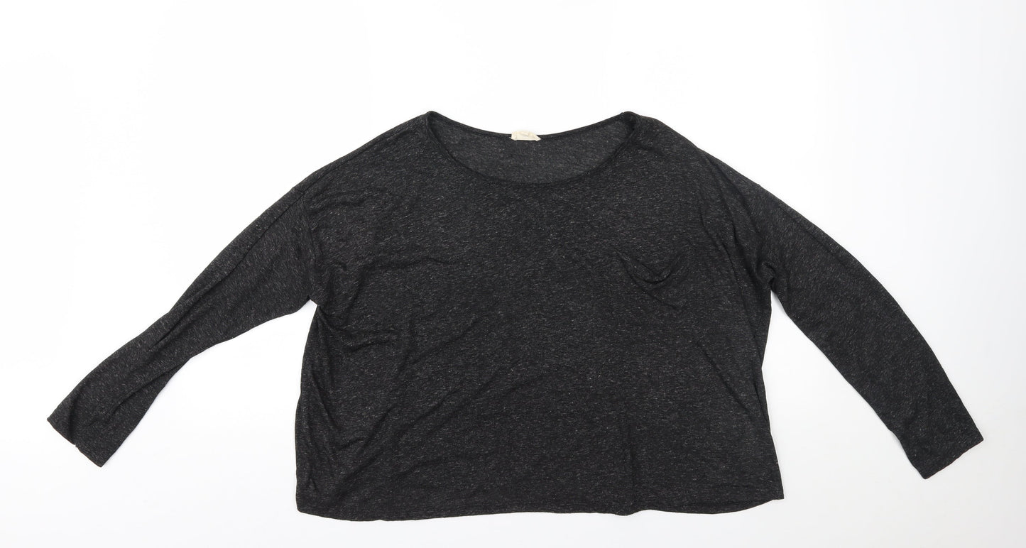 Womens UK Size 16 New Look Grey Basic Blouse