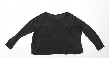 Womens UK Size 16 New Look Grey Basic Blouse