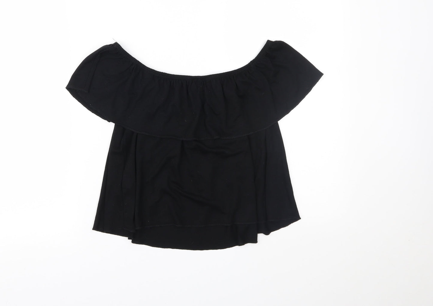 Womens UK Size 10 Topshop Black Basic Blouse