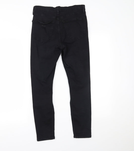 Topshop Womens Black  Denim Skinny Jeans Size 28 L30 in